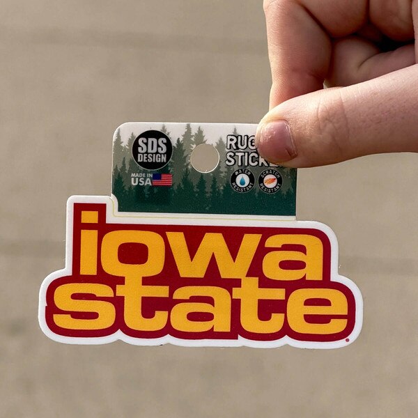 iowa state Lowercase Stacked Sticker 3.5-inch